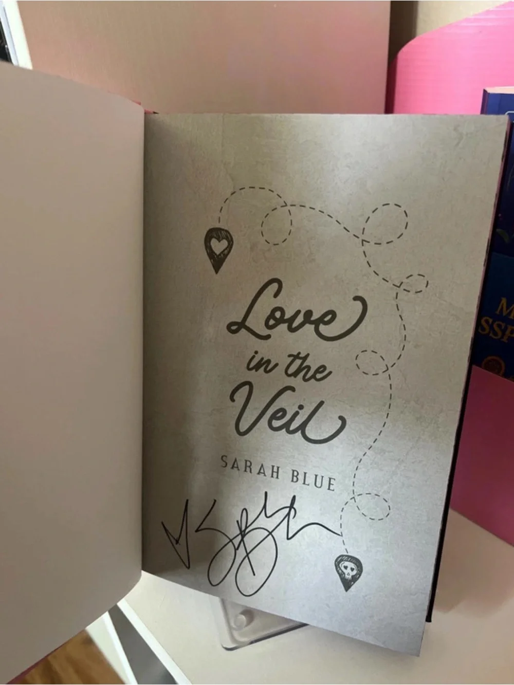 Sarah Blue 'Love in the Veil' Pink Hardcover Book- VAULT book